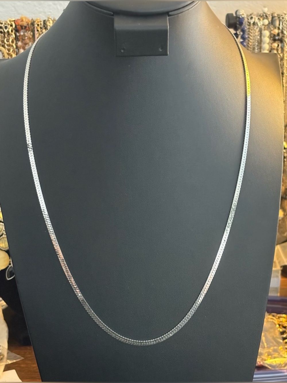 Monet Classic Silver Herringbone Necklace